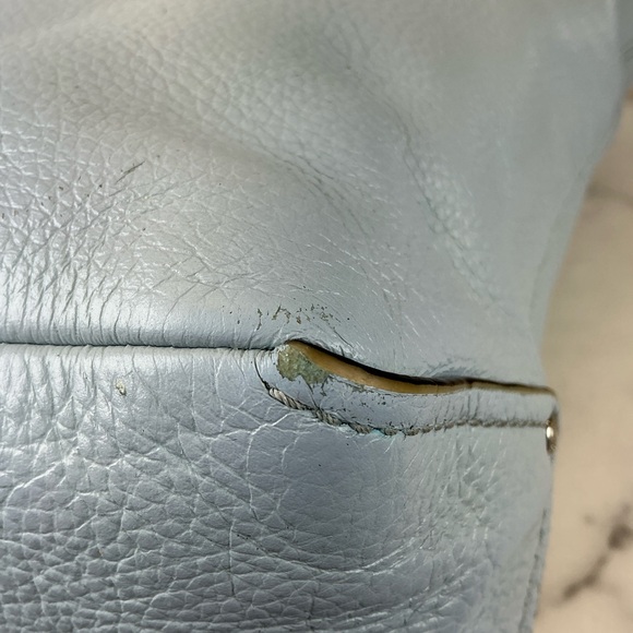 Coach Abby Hobo Baby Blue Duffle Shoulder Leather Bag Rehab - Picture 14 of 16